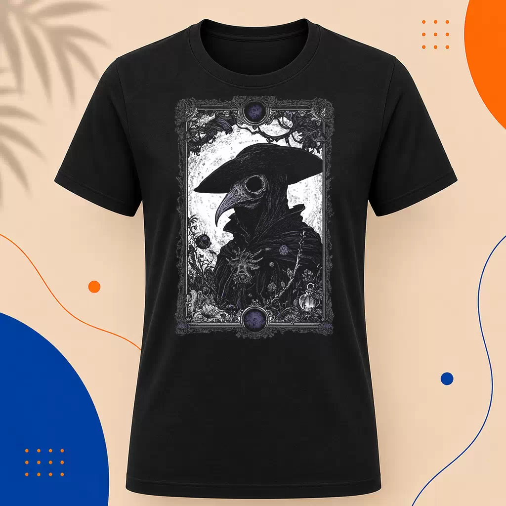 Pánské tričko - Beztvářný Doktor – Plague Doctor - Morový Doktor
